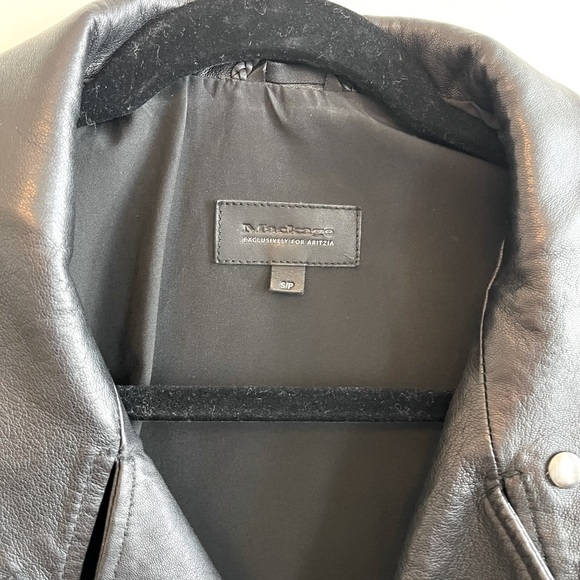 Mackage for Aritzia Kenya Lambskin Leather Moto Jacket Black Size Small - Picture 9 of 15